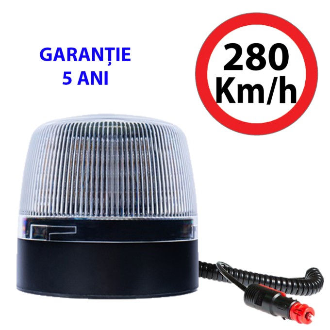 Girofar LED Magnetic 12-24V 24 LED-uri de 3W 5 ani Garantie